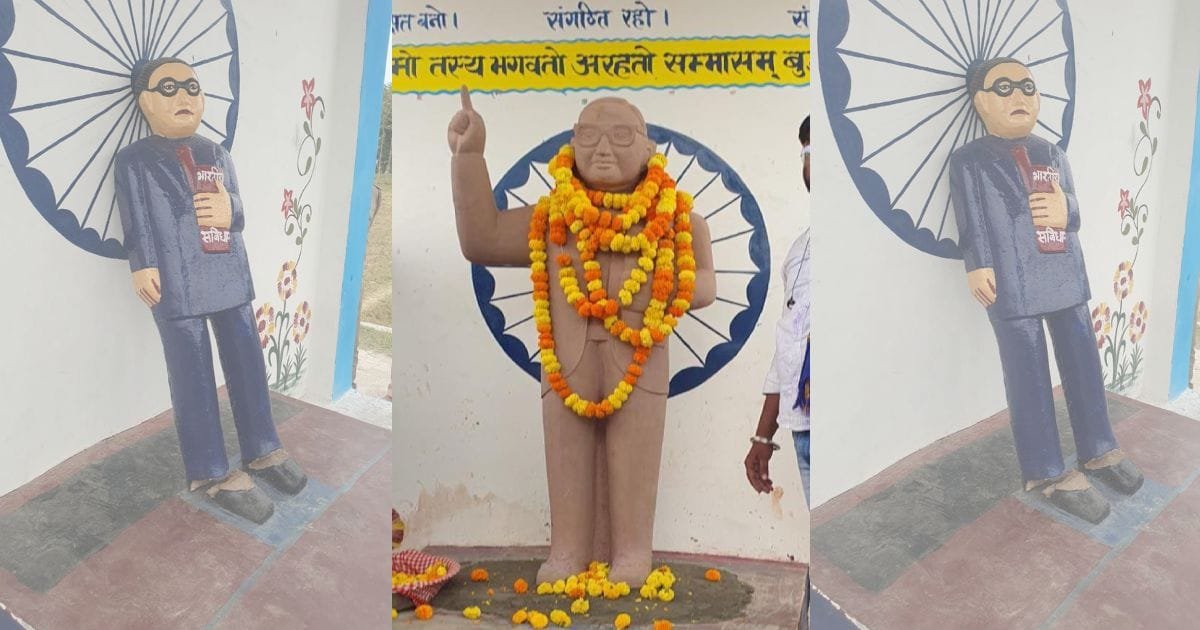 *अराजक तत्वों ने तोड़ी बाबा साहेब अंबेडकर की प्रतिमा,मिर्जामुराद पुलिस व ग्राम प्रधान के सहयोग से लगाई गयी नई प्रतिमा*
